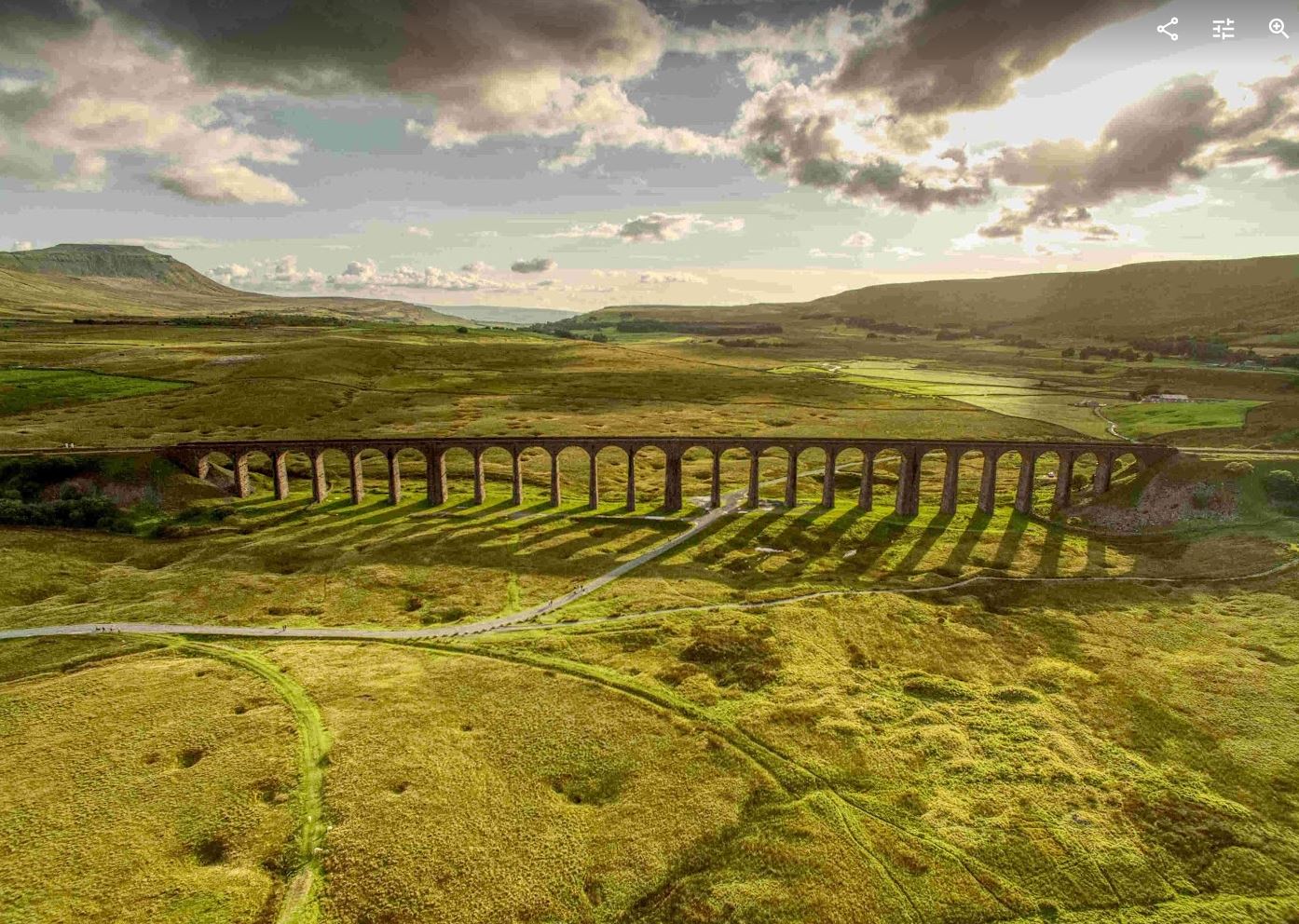 Ribblehead Viaduct with shadows