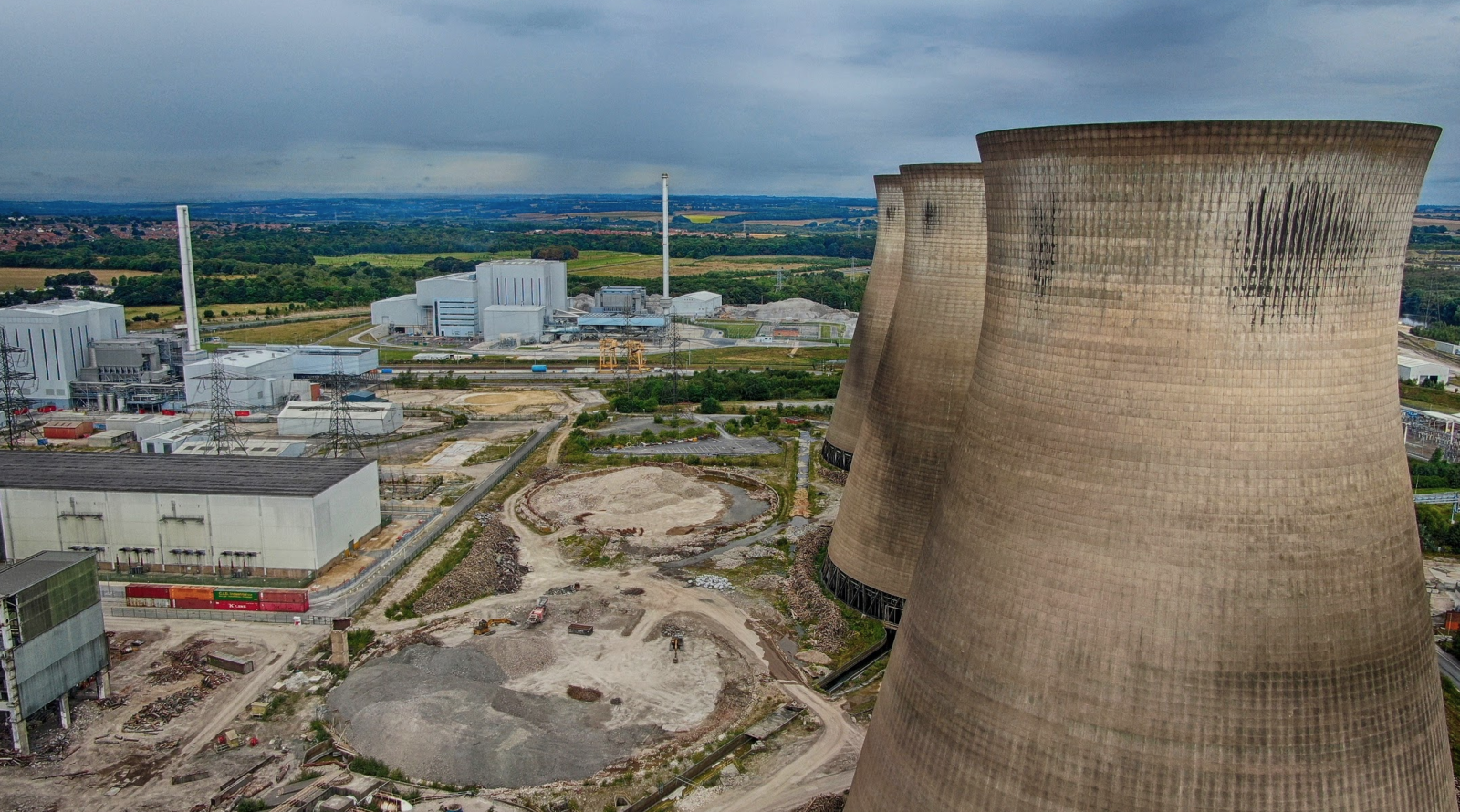 Ferrybridge power station partly demolished