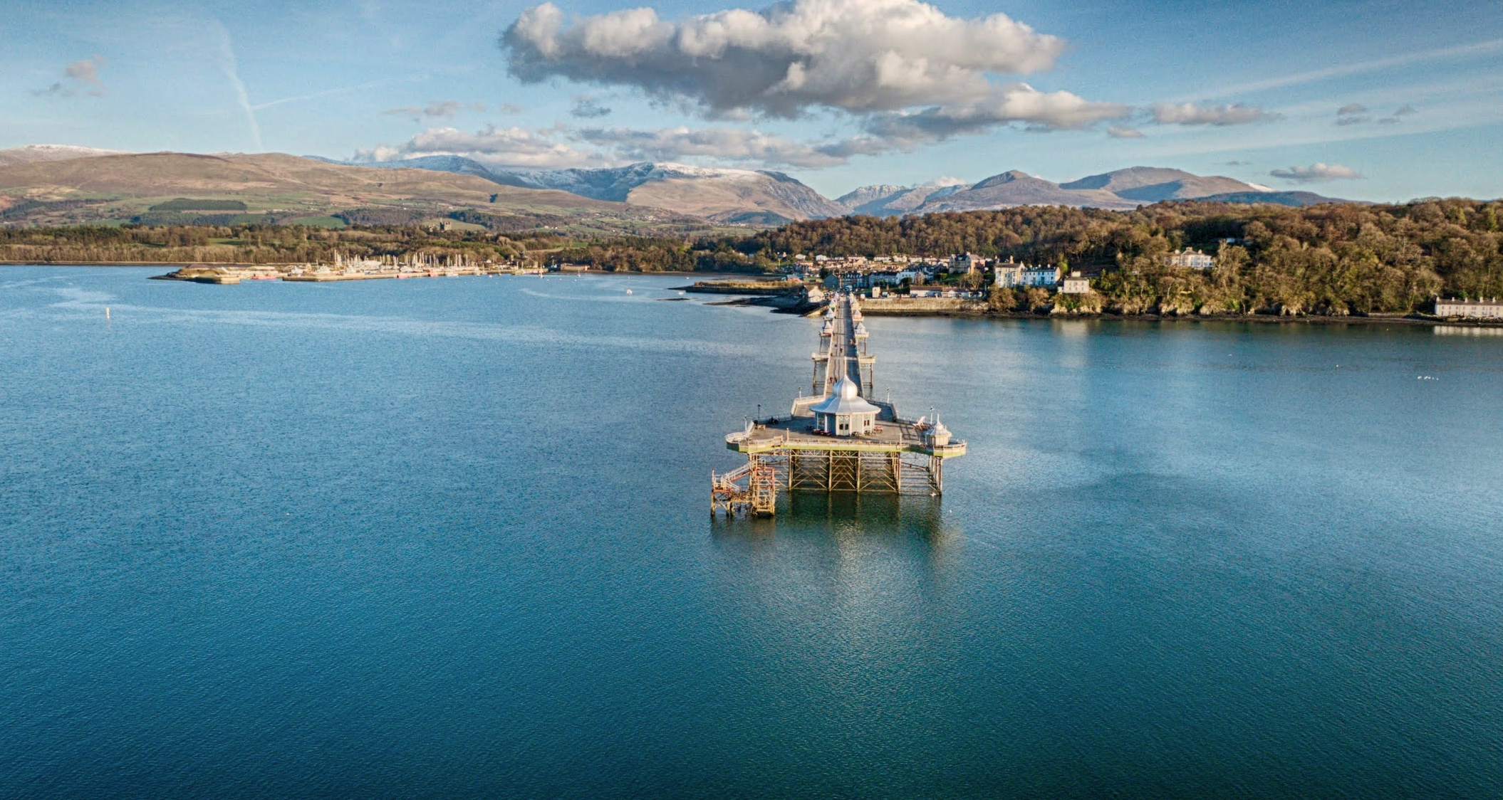 Garth Pier, Bangor from the air